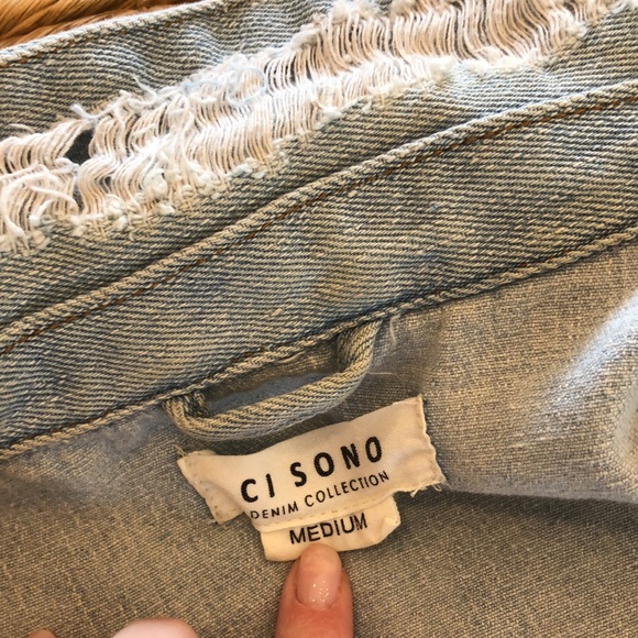 CI SONO distressed denim jacket light wash - Picture 7 of 7